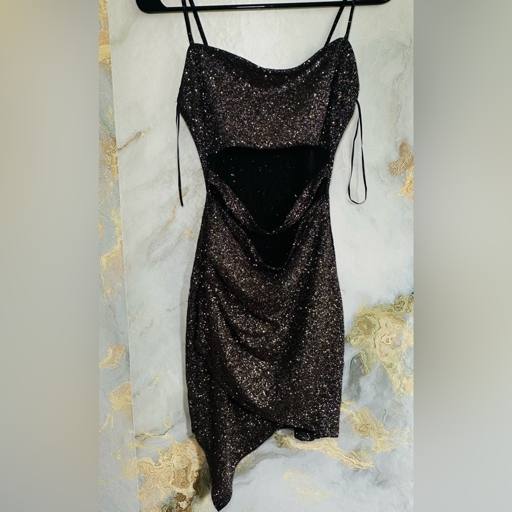 Windsor Black Glitter Dress size M NWT
